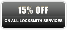 15% of on all locksmith services